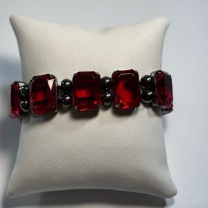 Vintage ruby rhinestone bracelet